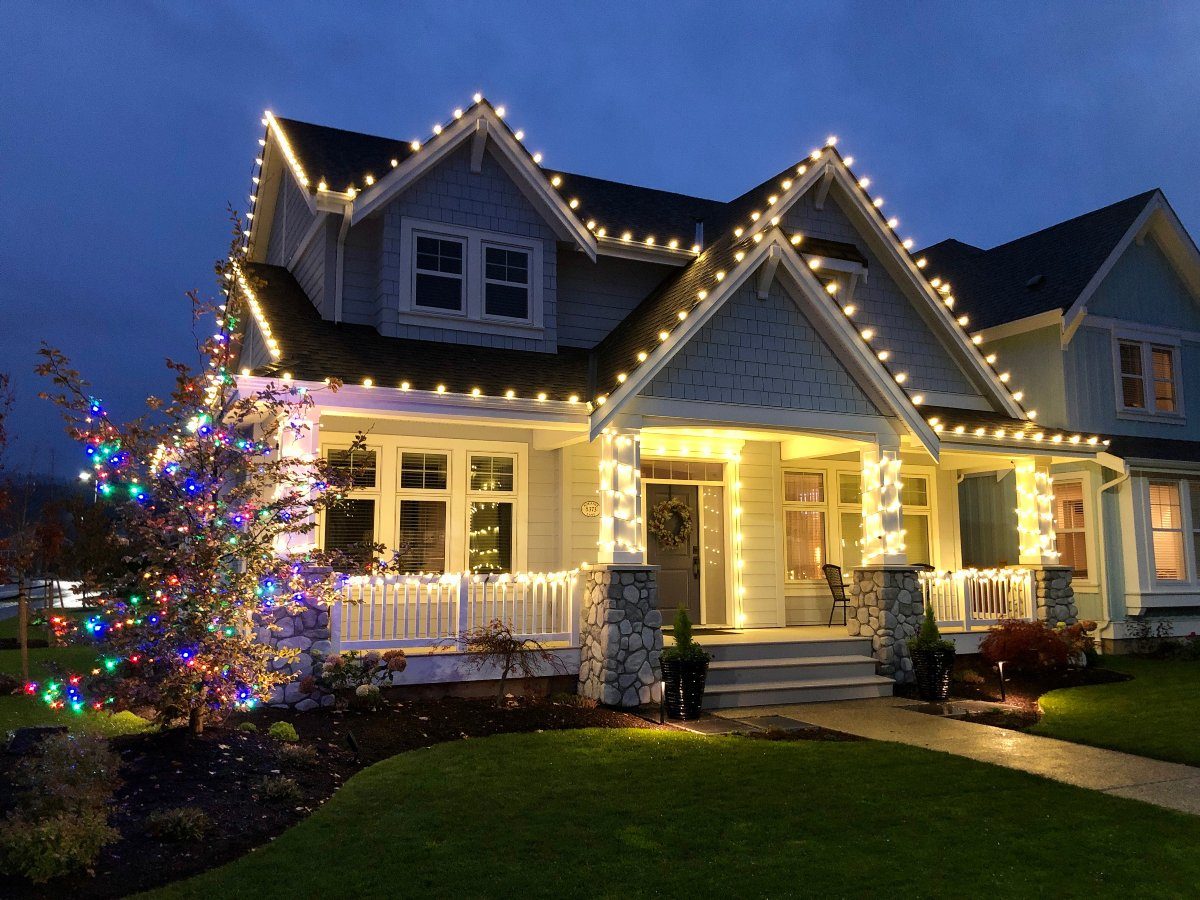 Christmas Lights warm white house 5 1